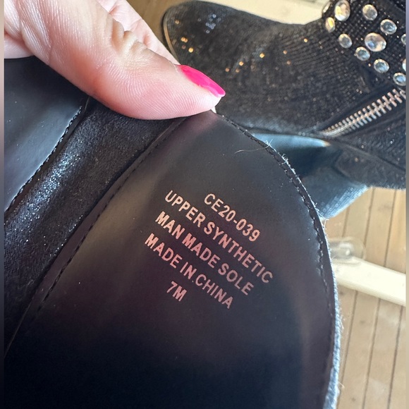 Club Exx Sheriff Shine Cowboy Boots 7 Black - Picture 11 of 13